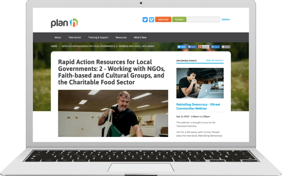 New Rapid Action Resource: Working with NGOs, Faith-based and Cultural Groups, and the Charitable Food Sector