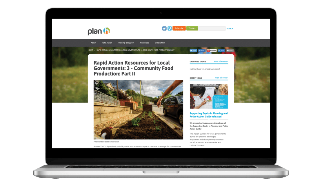 New Rapid Action Resource: Community Food Production: Part II
