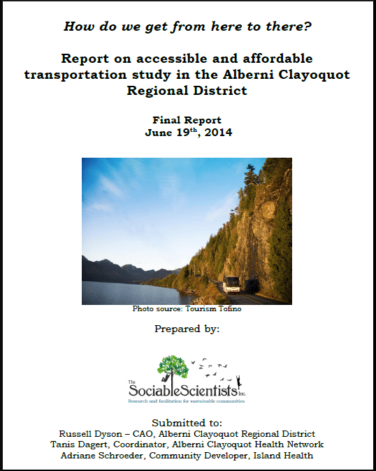 Report on Accessible Affordable Transportation Study in the ACRD (2014)