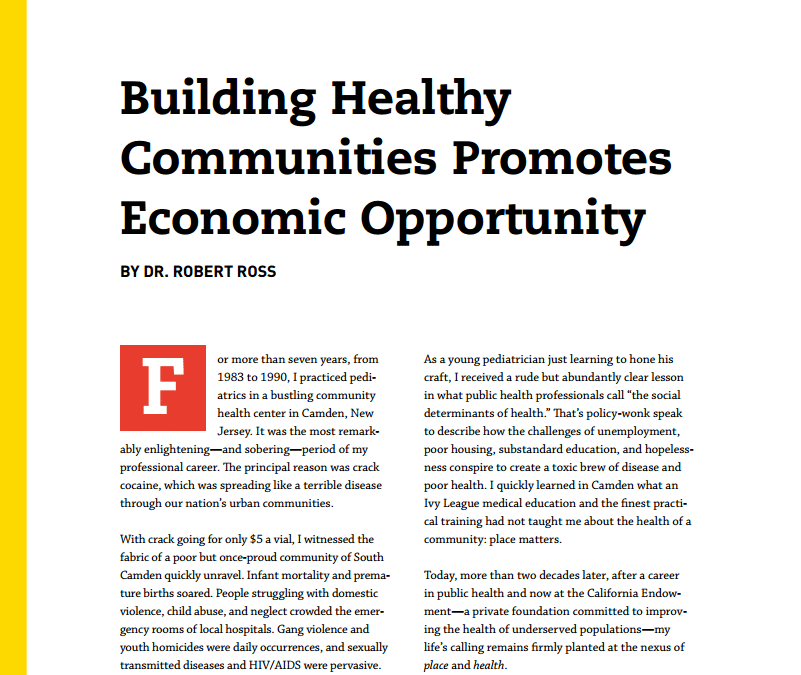 Building Healthy Communities Promotes Economic Opportunities