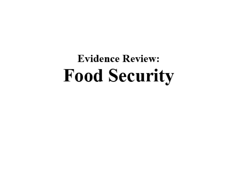 Evidence Review: Food Security