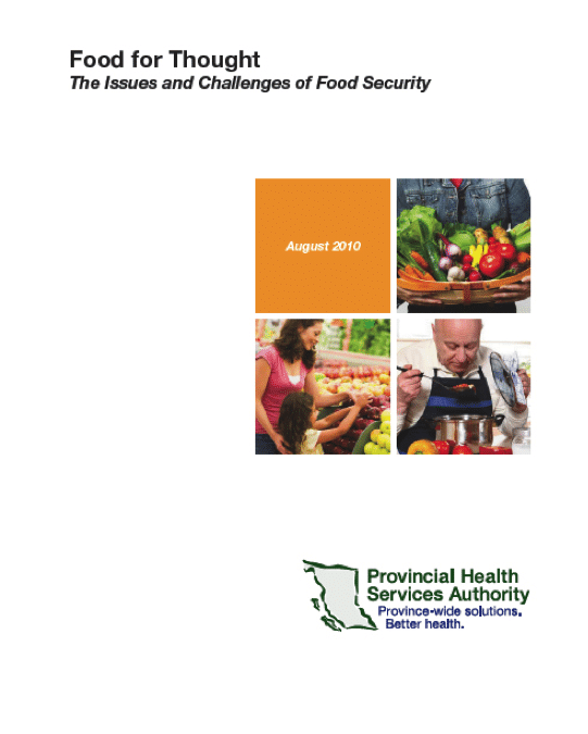 Food for Thought: The Issues and Challenges of Food Security