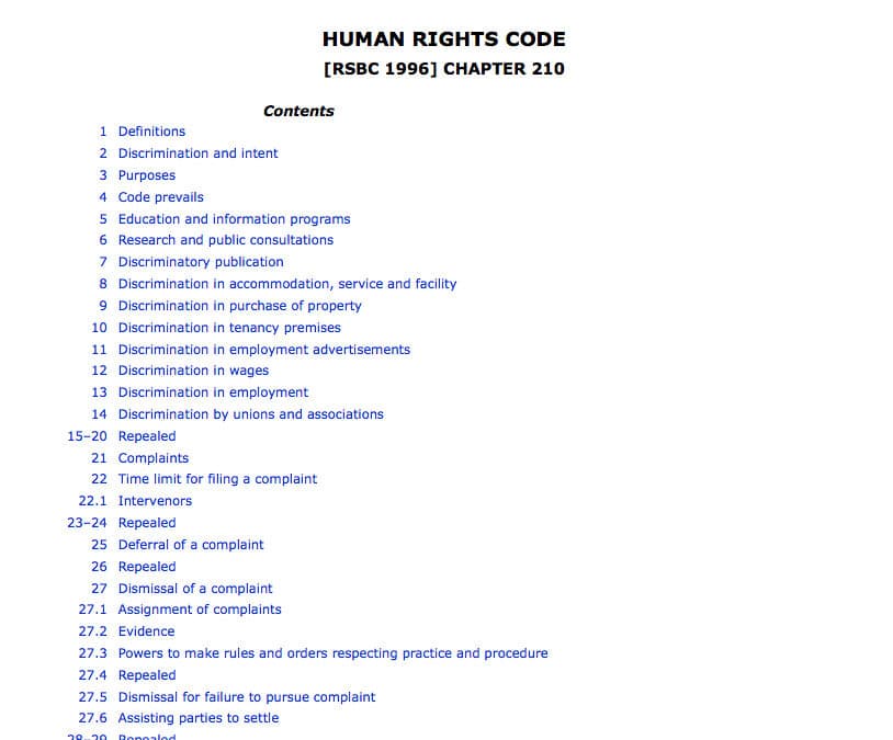 Human Rights Code