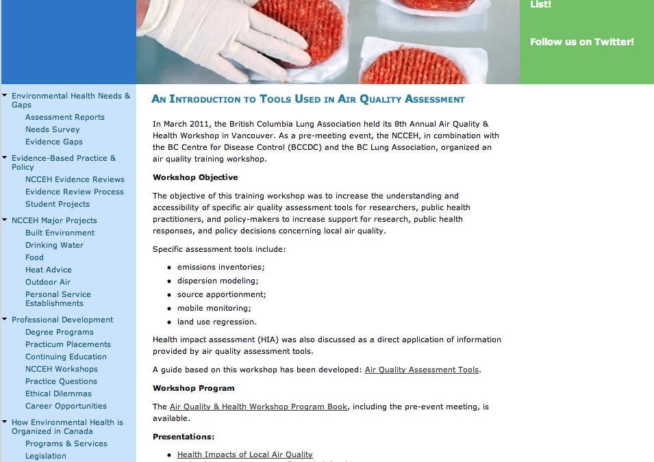 An Introduction to Tools Used in Air Quality Assessment