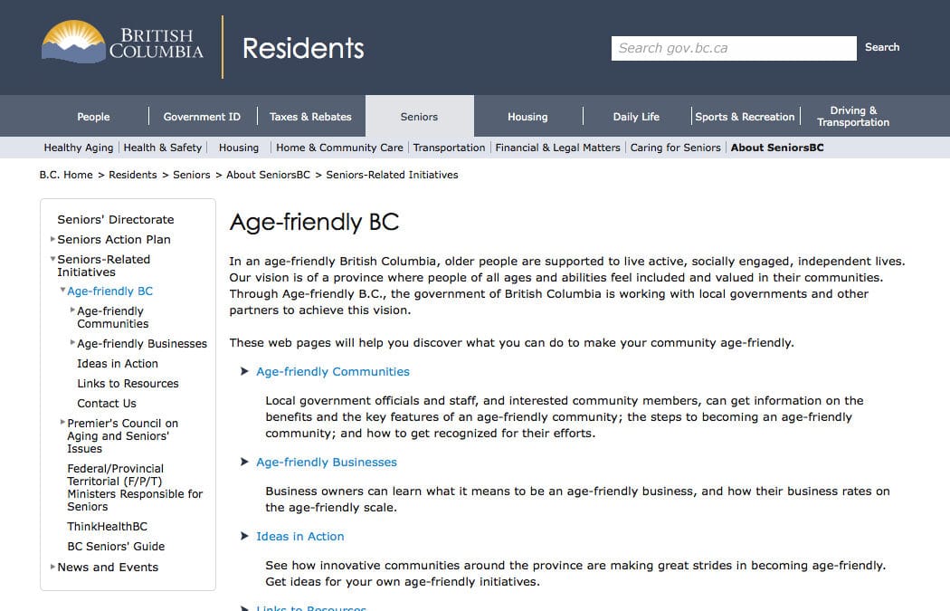 Age-friendly BC