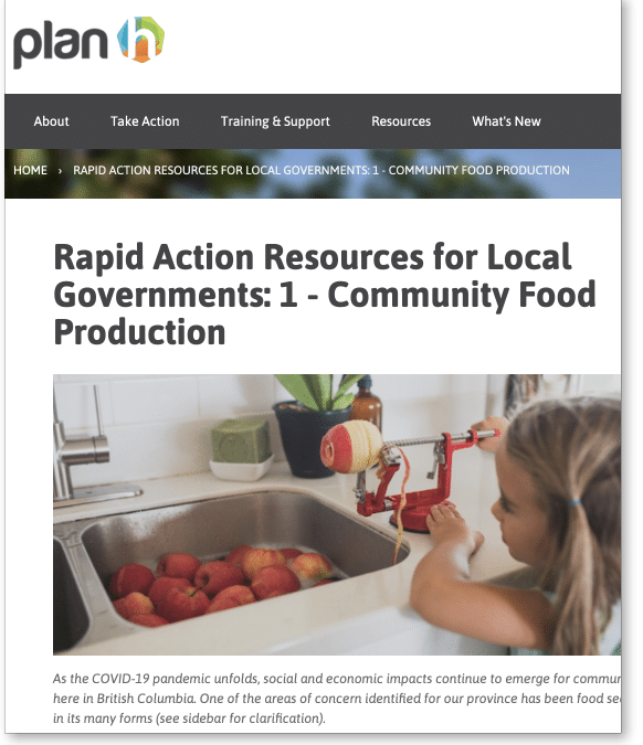Rapid Action Resources for Local Governments
